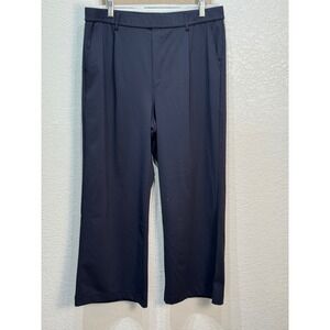 Halara HaloTek Air Petite XL Black Wide Leg Pull On Pants Polyester Elastane